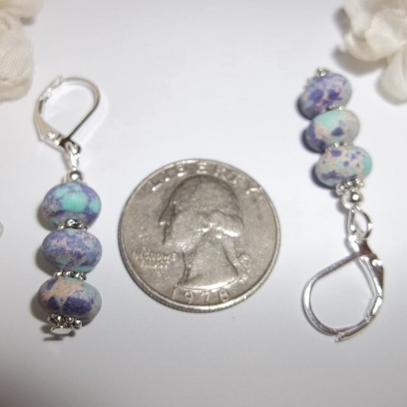 Earring, Earring, Earring, Turquoise Earring, Purple Earring, Earring, NWT 8101 - Picture 3 of 9